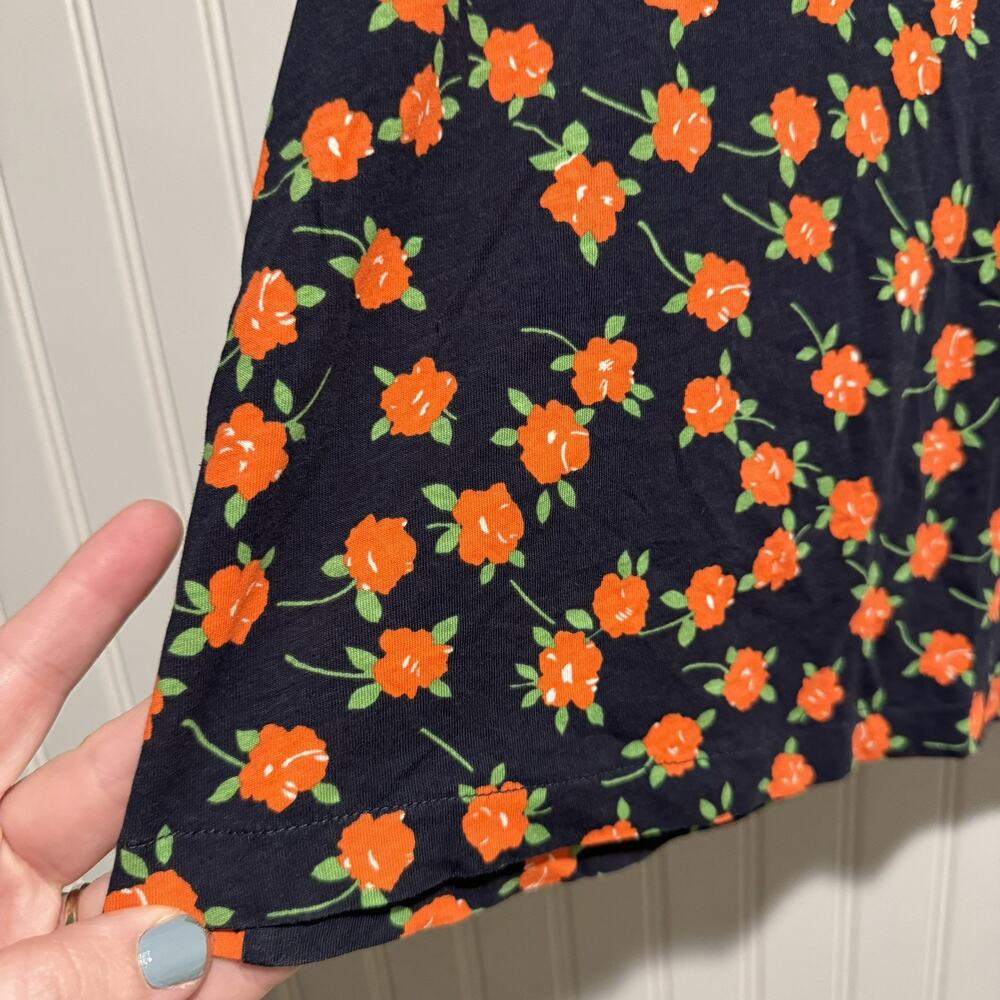 J Crew Floral Turtleneck Poppy Fields Lightweight Cottage Size 2X - Picture 3 of 6